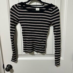 a new day Monochrome Striped Crew Neck Sweater